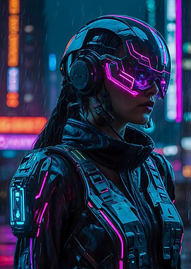 Cyberpunk Female Warrior