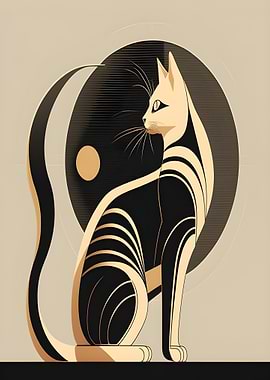 Art Deco Cat