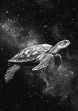 Sea Turtle in Space