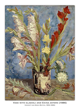 Gladioli and China Asters Vase