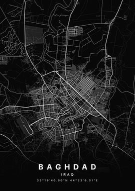 Baghdad Iraq City Map