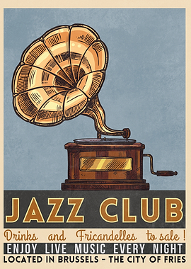 Vintage Jazz Club Poster