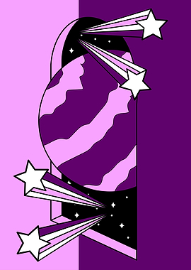 Purple Planet & Shooting Stars
