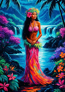 Hawaiian Goddess Painting