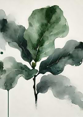 Watercolor Fiddle Leaf Fig