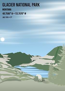 Glacier National Park Poster