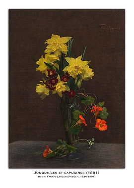 Jonquilles et Capucines Still Life