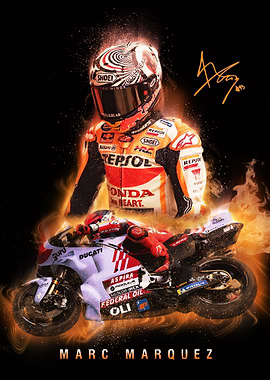 Marc Marquez MotoGP Poster