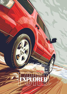 Ford Explorer Red SUV