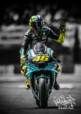 Valentino Rossi Motorcycle Poster