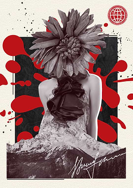 Floral Abstract Collage Art