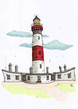 Buchanness Lighthouse in Scotland