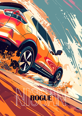Nissan Rogue Car Poster