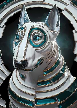 Cybernetic Bull Terrier Portrait