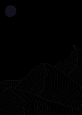 Night Mountains Minimalist Art