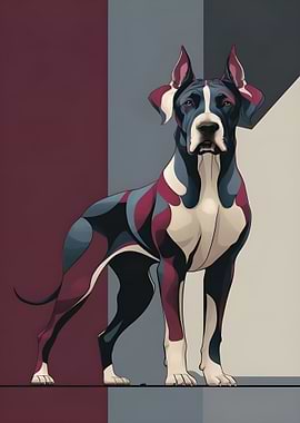 Great Dane Abstract Art
