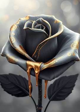 Golden Dripping Rose