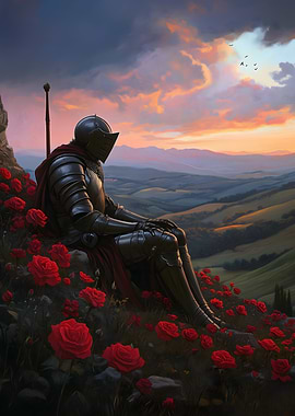 Knight in Rose field