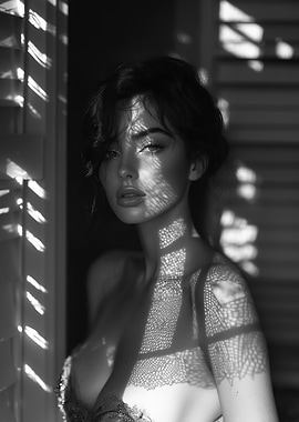 Woman in Shadowy Light