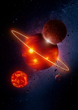 Fiery Planets in Space