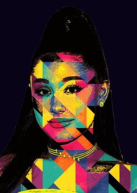Ariana Grande Pop Art Portrait