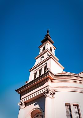 Church Tower Against Blue Sky