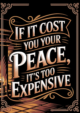 Peace is Priceless - Motivational Quote