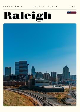 Raleigh North Carolina Travel Art Poster
