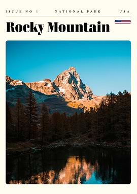 Rocky Mountain National Park Travel Art Poster