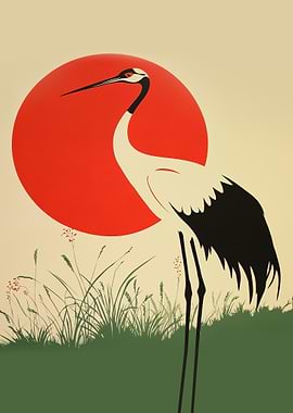 Red Sun Crane