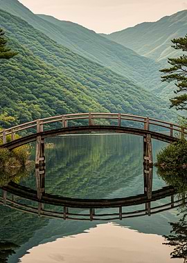 Wooden Bridge Reflection
