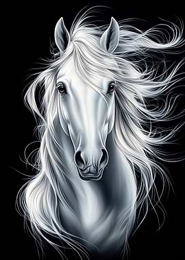 White Horse Portrait