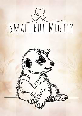 Small But Mighty Meerkat Nursery Art