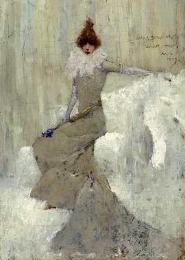 Woman in a Grey Dress