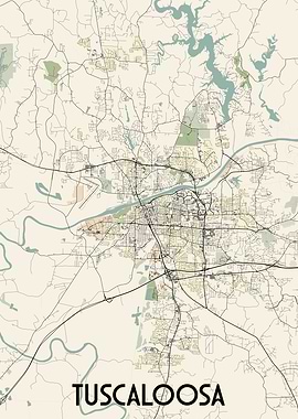 Tuscaloosa City Map