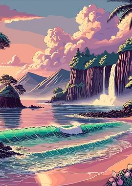 Tropical Sunset Beach