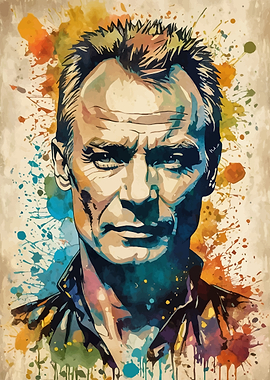 Sting Watercolor Portrait