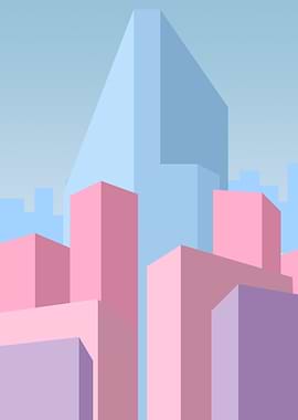 Pastel Cityscape