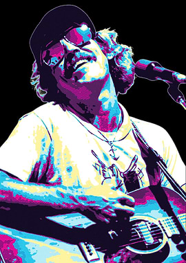 Jimmy Buffett Musician with Guitar