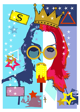 Pop Art Portrait with Ice Cream