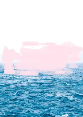Ocean + Pink | Pink Sky Over Ocean
