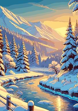 Snowy Mountain River