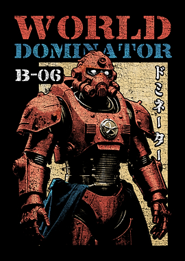 World Dominator Retro Mecha Poster