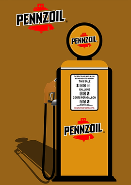 Gas Pump Vintage Art