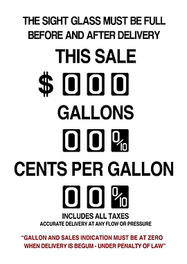 Gas Pump 50's Glass Vintage Art