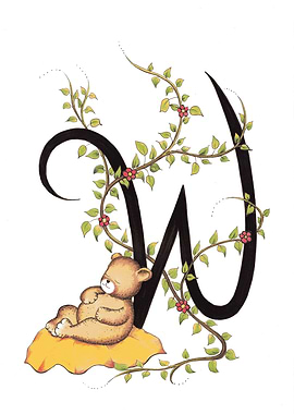 Teddy Bear Letter W