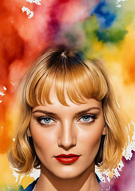 Vibrant Mia Pulp Fiction Reimagined 2