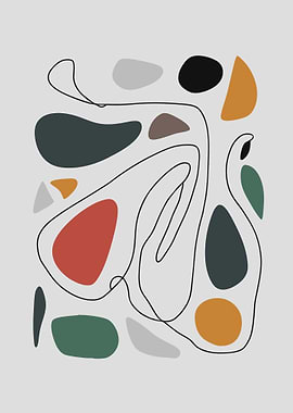 Abstract Art with Organic Shapes