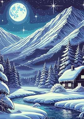 Snowy Mountain Cabin