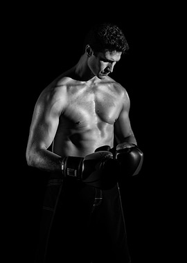 Boxer in Black and White